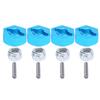 4pcs Hex Combiners Aluminum Alloy Blue RC Splined Wheel Hubs with Anti Slip Nuts Pins for Remote