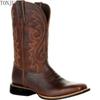 High Embroidered Vintage Sleeve Men's and Women's Large Wide-toe Western Cowboy Boots Plus-size