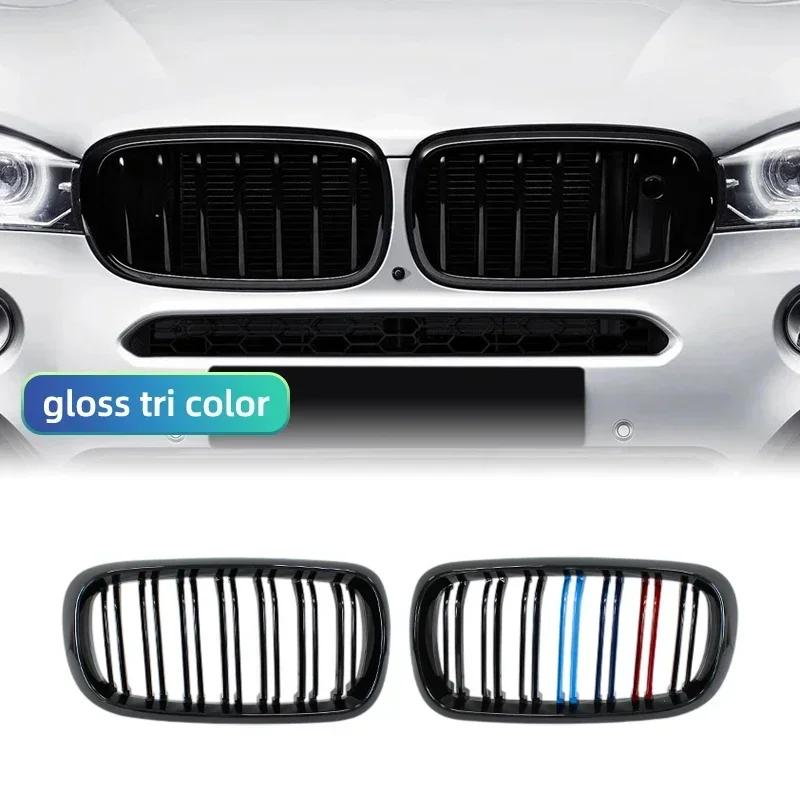 Glossy Black Front Kidney Sport Grill Grille Single Slat For BMW X5 F15 X6 F16 X5M F85 Mesh Replace Racing Grills