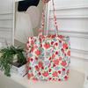 1 Новая сумка-тоут большой вместимости с цветочным принтом, холщовая на плечо, портативная, студенческая сумка для покупок