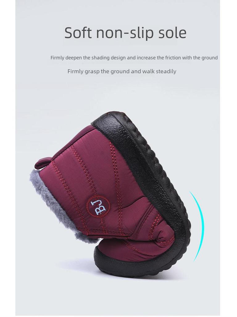 Зимние сапоги для женщин, теплая обувь из бархата для женщин среднего и пожилого возраста. Хлопковая обувь для трансграничной торговли.