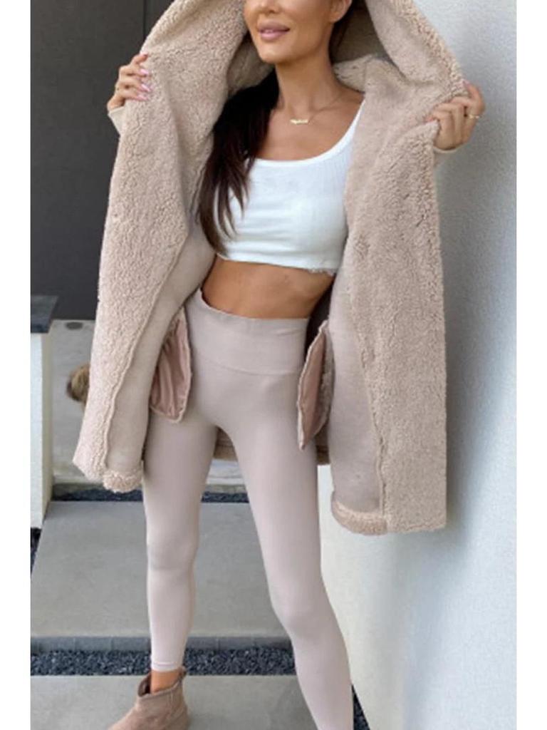 Autumn/Winter 2024 Plush Hooded Women's Coat - European & American Style