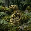 Праздничный подарок в тематике Хоррор 3D-печатный скелет геккона Роза Украшение Готическая Смола Детализированная Статуэтка Статуэтка Настольная Скульптура Животного для Хэллоуина
