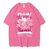 Мужские и женские футболки с героями мультфильмов, лето 2024, Harajuku Kawaii, футболки с короткими рукавами с принтом кота, уличная одежда для пар, свободная одежда, топы Y2K
