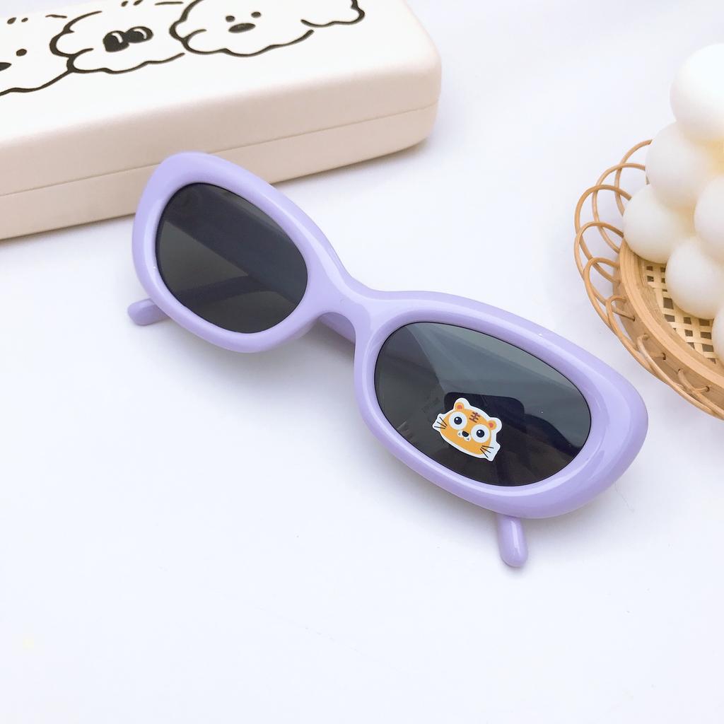 Stylish And Simple Oval Small Frame Children'S Sunglasses Silicone Polarized Baby Sunglasses Sun Protection Boys And Girls Glasses