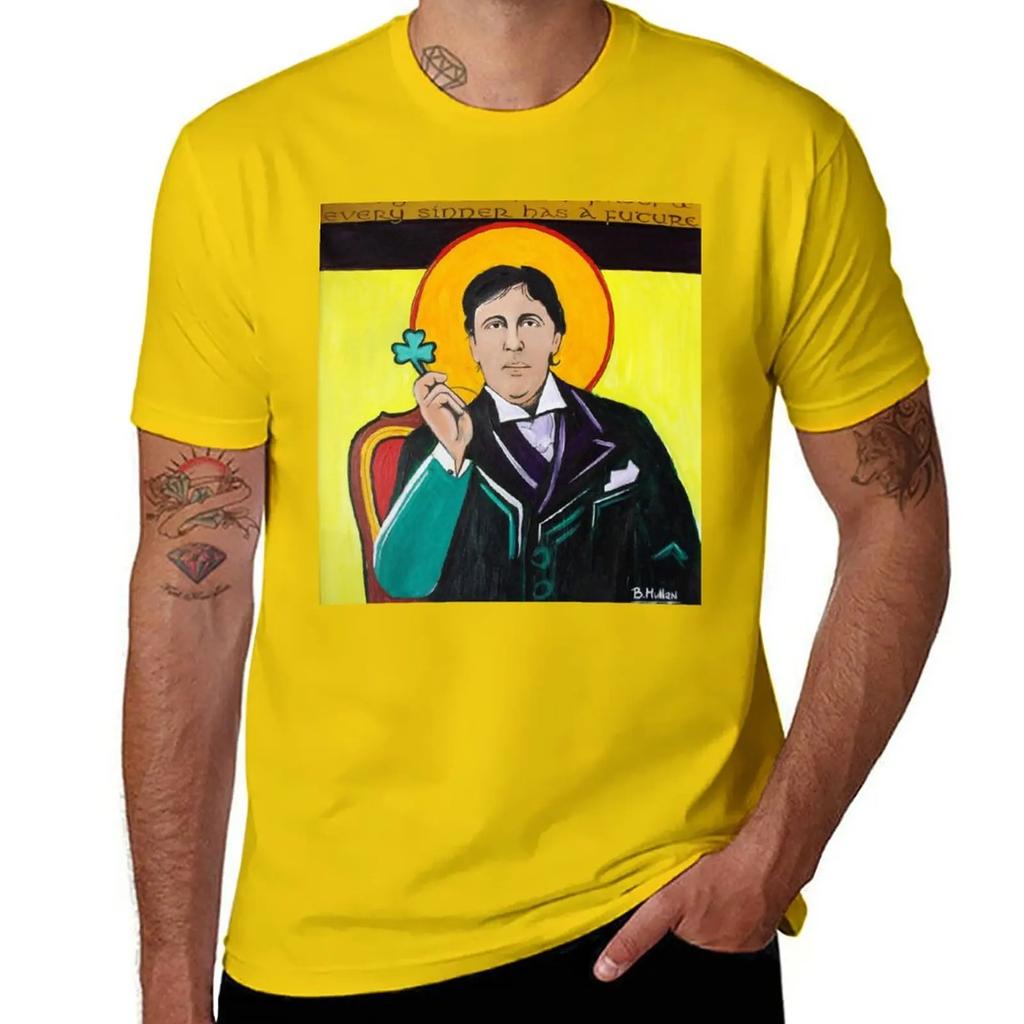 Oscar Wilde Saints & Sinners Buy Irish Art T-Shirt kawaii clothes animal prinfor boys anime t shirts for men pack
