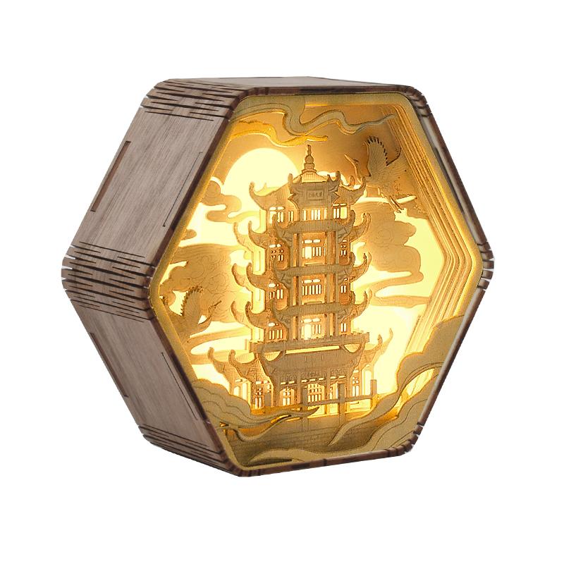 3D светодиодный ночник, современная деревянная настольная лампа, 3D полая резьба по дереву, ночник для спальни для детей, настольная декоративная лампа, подарок