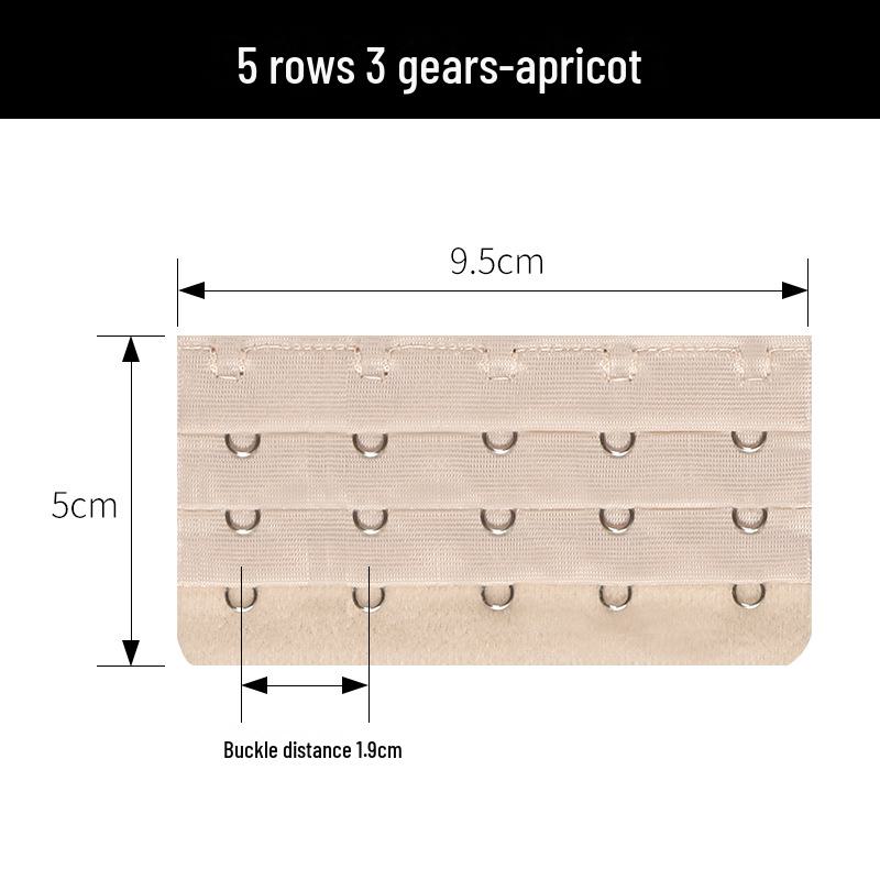 5-Row Bra Extension with 3 Hooks - Bra Strap Extension for Comfortable Fit and Growth, Underwear Accessory