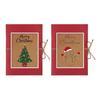 Christmas Gift Card Holder 5 Slots Postcard Card Sleeve Christmas Tree/Snowman Money Holder Envelope Booklet for Xmas Party Supplies