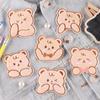 Embroidery Label Clothing Accessories Cute Plush Bear Animal Embroidery Sticker Self-adhesive Patch Sticker