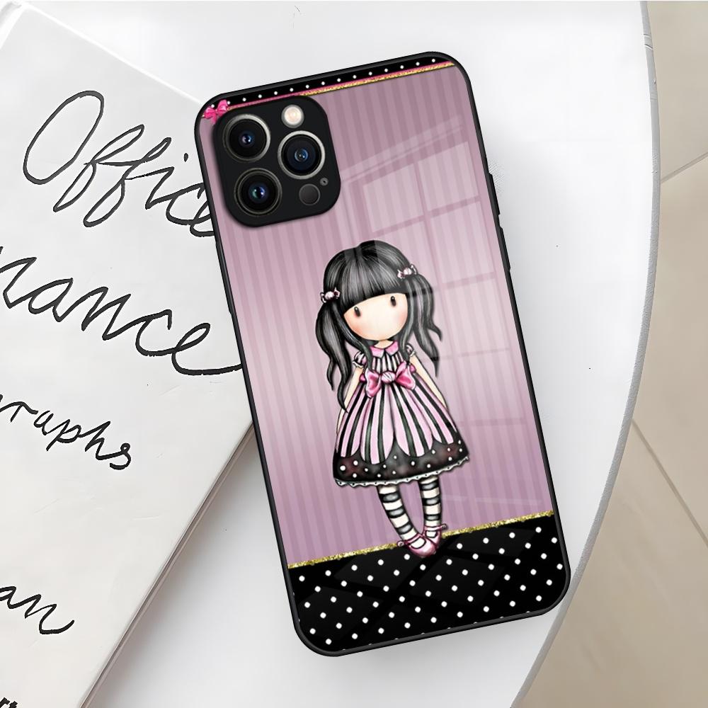 Gorjusses Cute Doll Santoroes Phone Case for Iphone 17 16 Air 15 14 12 11 13 Pro Max Mini X Xr Xs Se Puls glass Cover
