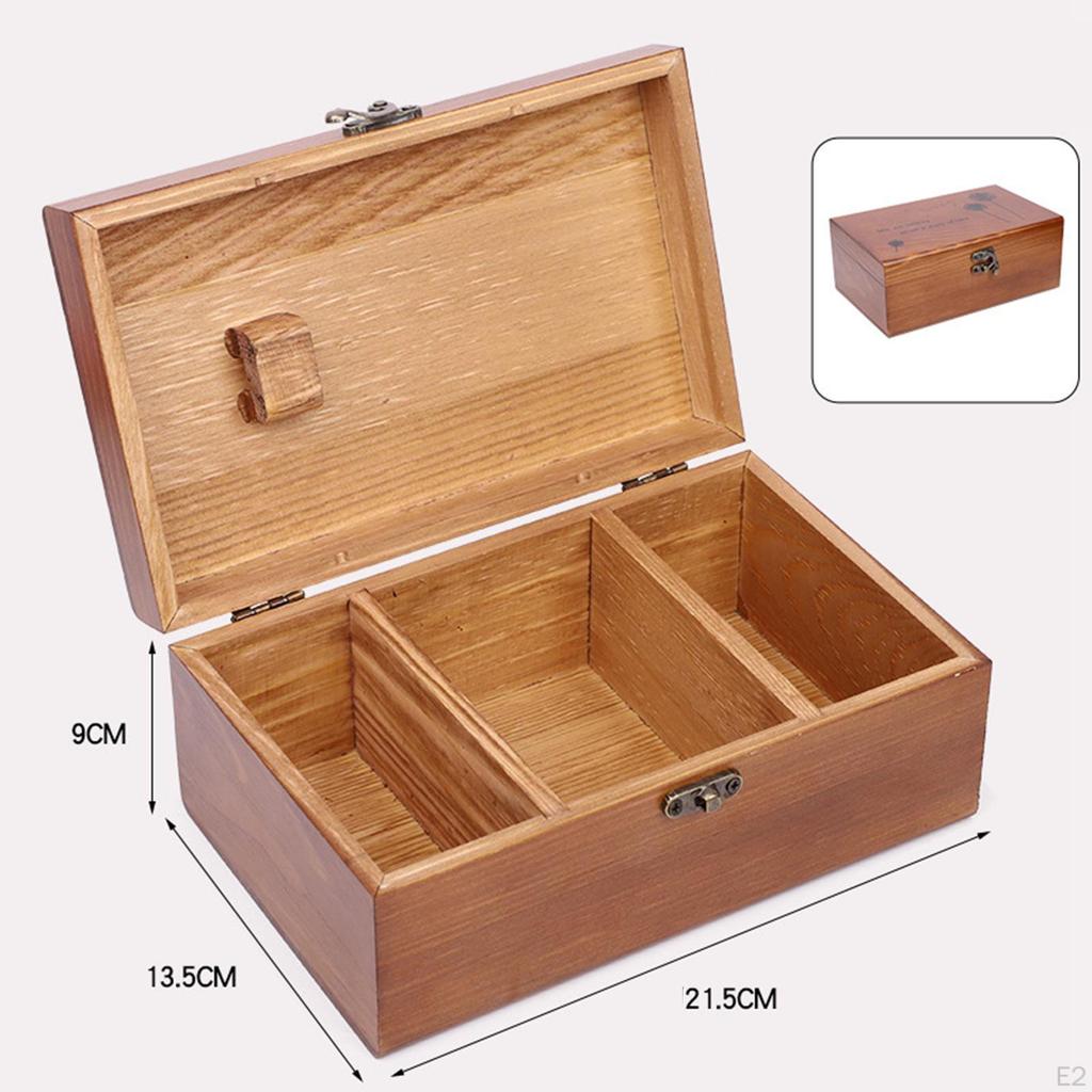 Wooden Sewing Box Decorative Quilting Needlework Case Empty Retro Household Beginners Storage