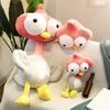 50/70/100cm Funny Big-eye Ostrich Bird Plush Toy Pink Head Grey Body Bird Plush Doll Decorate Bedroom Living Room Sofa
