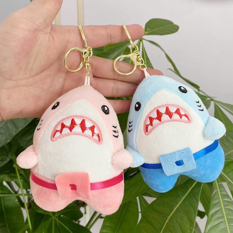 Fun And Colorful Plush Shark Keychain Adorable Stuffed Animal For Bag Or Key Decor