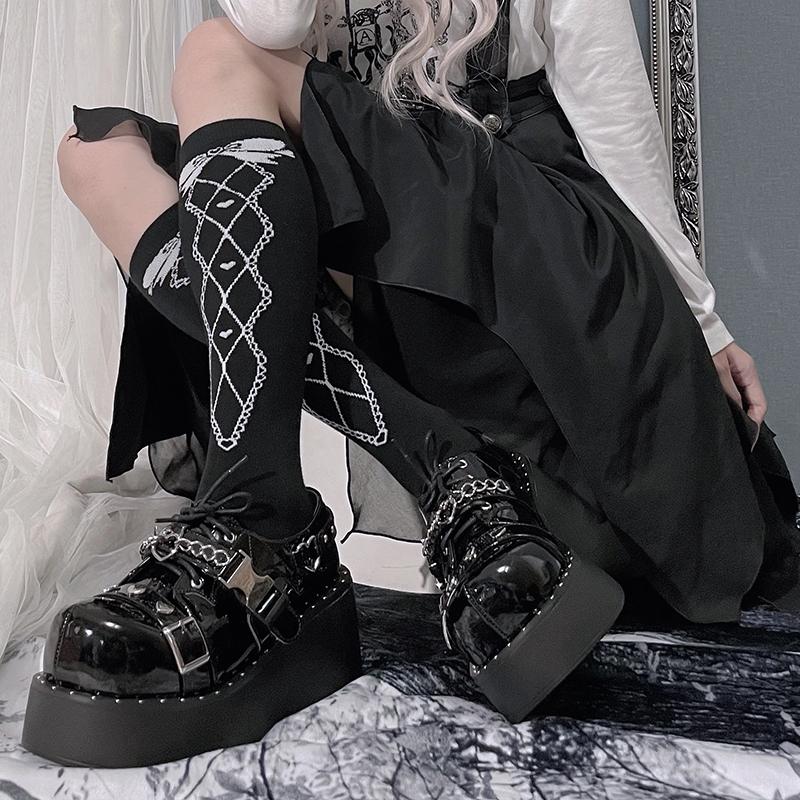 Sweet Cool Y2K Platform Lolita Shoes Women New Personality Punk Gothic Pumps Woman Patent Leather Chunky Heels Cosplay Shoes