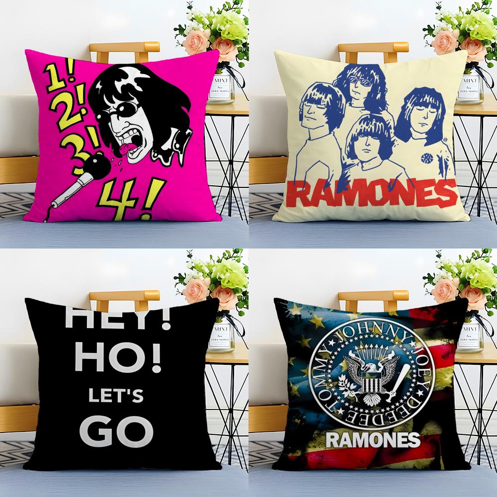 Подушка с принтом панк-группы R-Ramones Наволочка Стирка возможна Льняная Наволочка Мягкая Для Дивана Кровати Уютная Домашняя Комната Декор