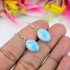 Natural Republic Larimar Gemstone 925 Solid Sterling Silver Earring 1.25" O6y08
