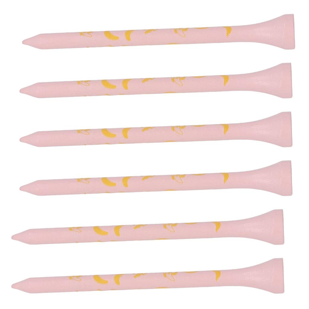 30 шт. Бамбуковые деревянные гольф-ти 8 см с принтом черепа Деревянные гольф-ти Аксессуары для гольфа Розовый