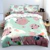 Покемон Джиглипафф 3 предмета Постельный набор Наволочка Взрослое покрывало для кровати Спальный комплект Пододеяльник Комплект Пододеяльник Домашнее украшение Покрывало