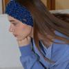 Slowslowly Рукав Ручная Вязка Крючком Большая Шерстяная Повязка на Голову _ Темно-синий