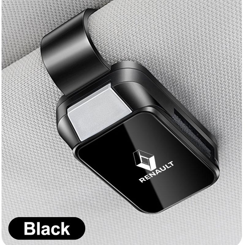 Interior Stickers Car Supplies Magnetic Leather Sunglasses Clip-on Car Sun Visor For Renault Logan 2 Stepway Sandero Clio 5 Arka