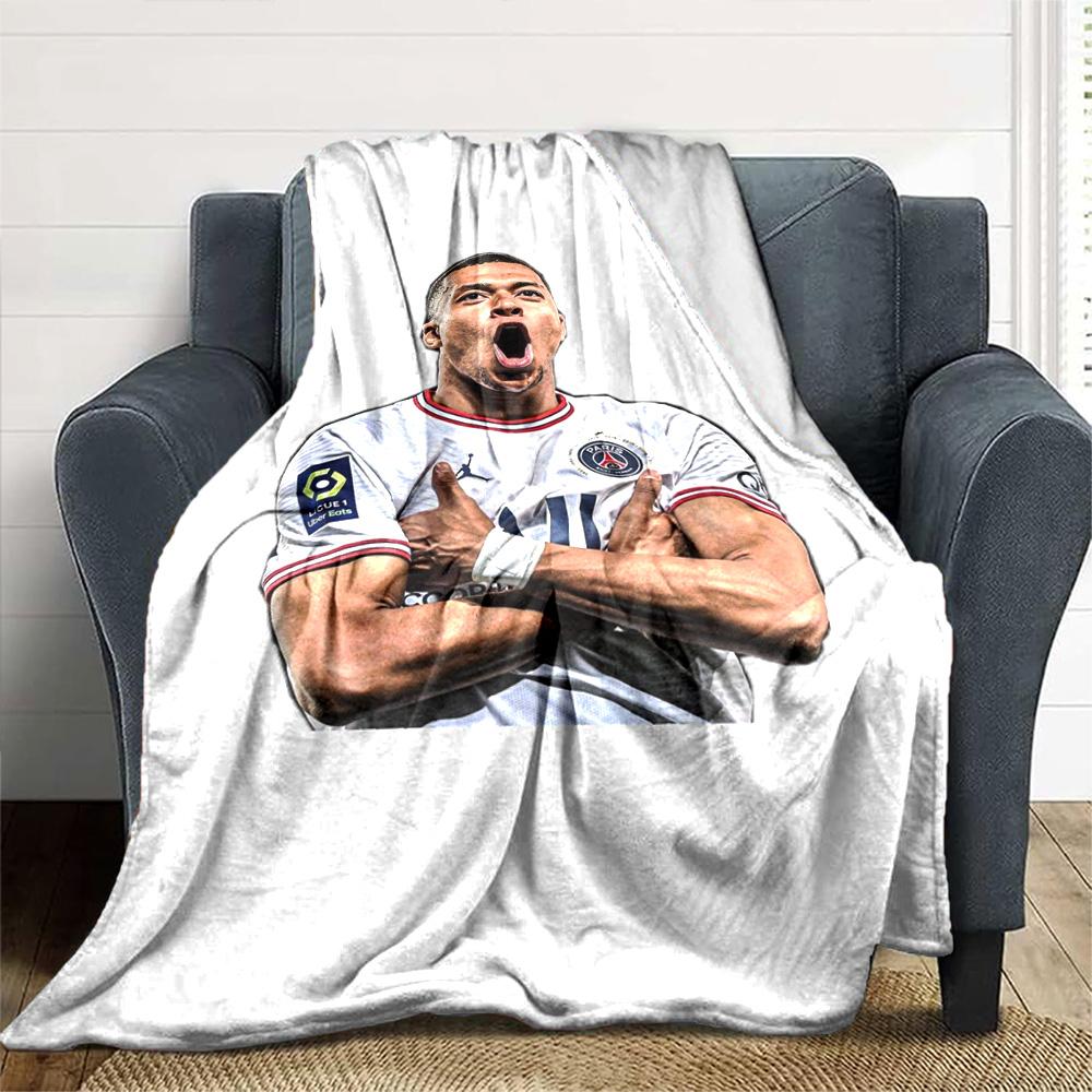 Star Player Kylian Mbappé Blanket Ultra-Soft Suitable for Office Chair Office Couch for All Occasions Warmthful Decor