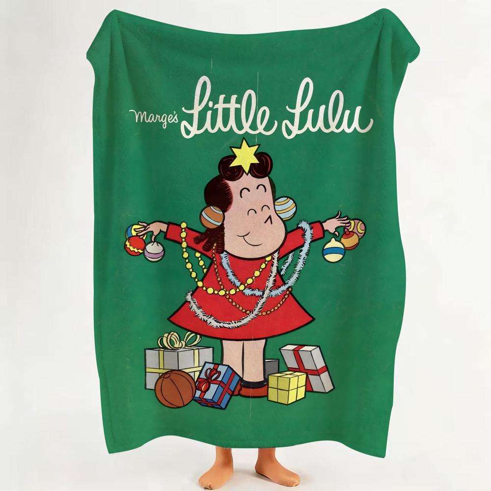 cartoon L LooLoo K Kids Throw Flannel Throw Blanket Suitable for Sofa Living Room Bedroom