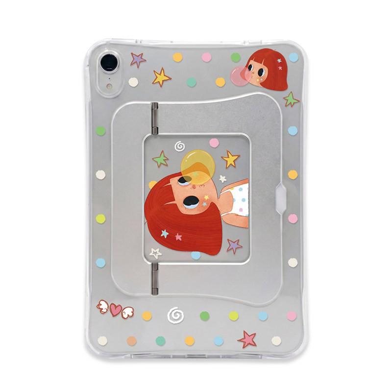 Cartoon Floral Girl Case IPad Mini 6 7 Air 4 5 10.9 Inch With Cushion Shockproof Stand Cover