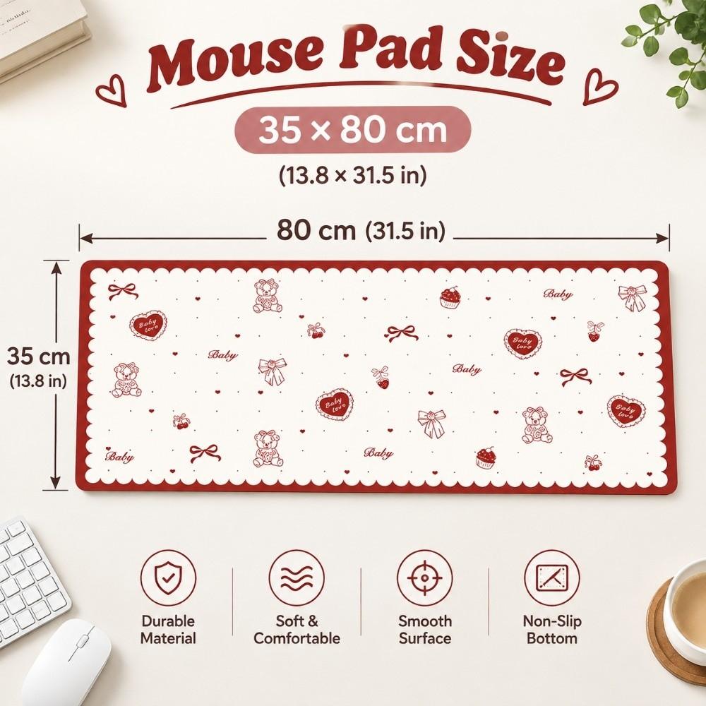Large Size Keyboard Mice Mat Cartoon Pattern Computer Desk Protector New Rubber Mouse Pad Office