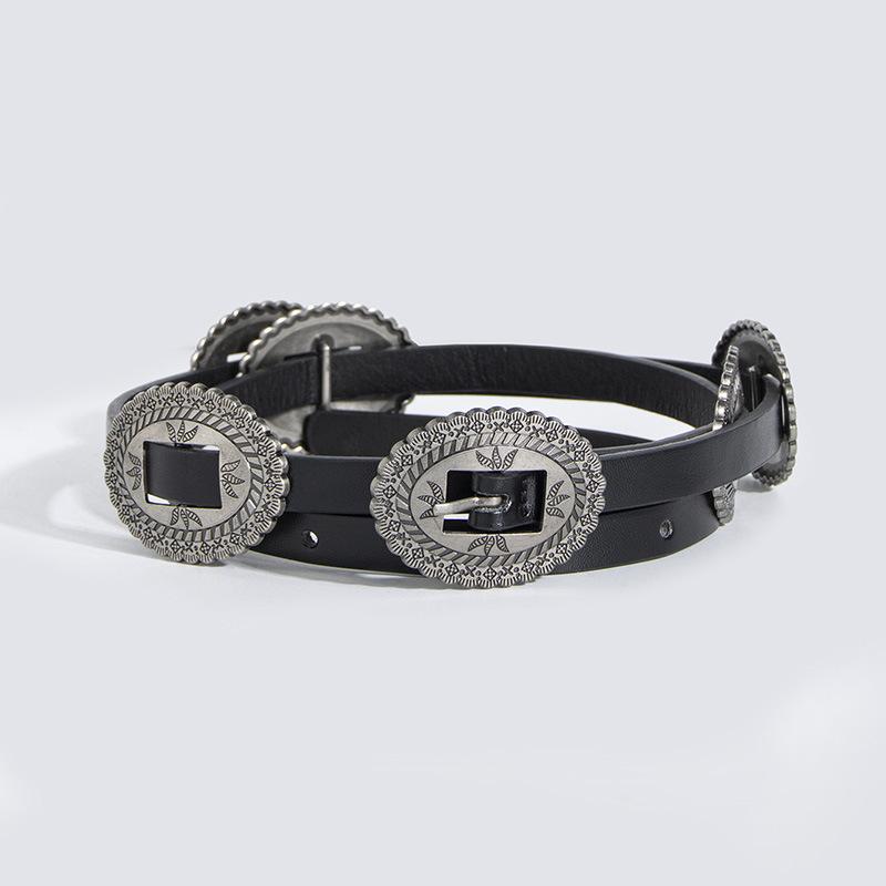 Boho Belt Accessories Western Women's Belt Versatile PU Thin Belt