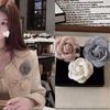 Scarf Buckle Camellia Brooch Cute Rhinestone Collar Pins Kawaii Flower Pin  Party