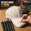 48-color Fabric markers for baseball caps, clothes, bags, graffiti, parent-child crafts, fabric DIY, painting stationery pens