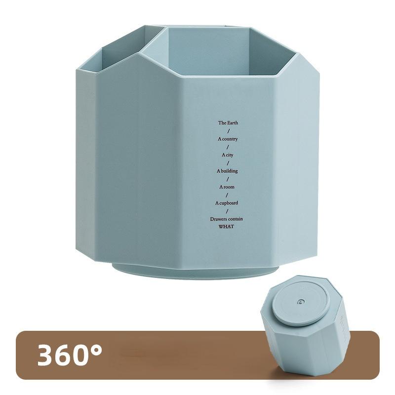 Многофункциональный вращающийся на 360 градусов держатель для ручек, креативный большой вместительный настольный ящик для хранения, органайзер для карандашей, школьные канцелярские принадлежности