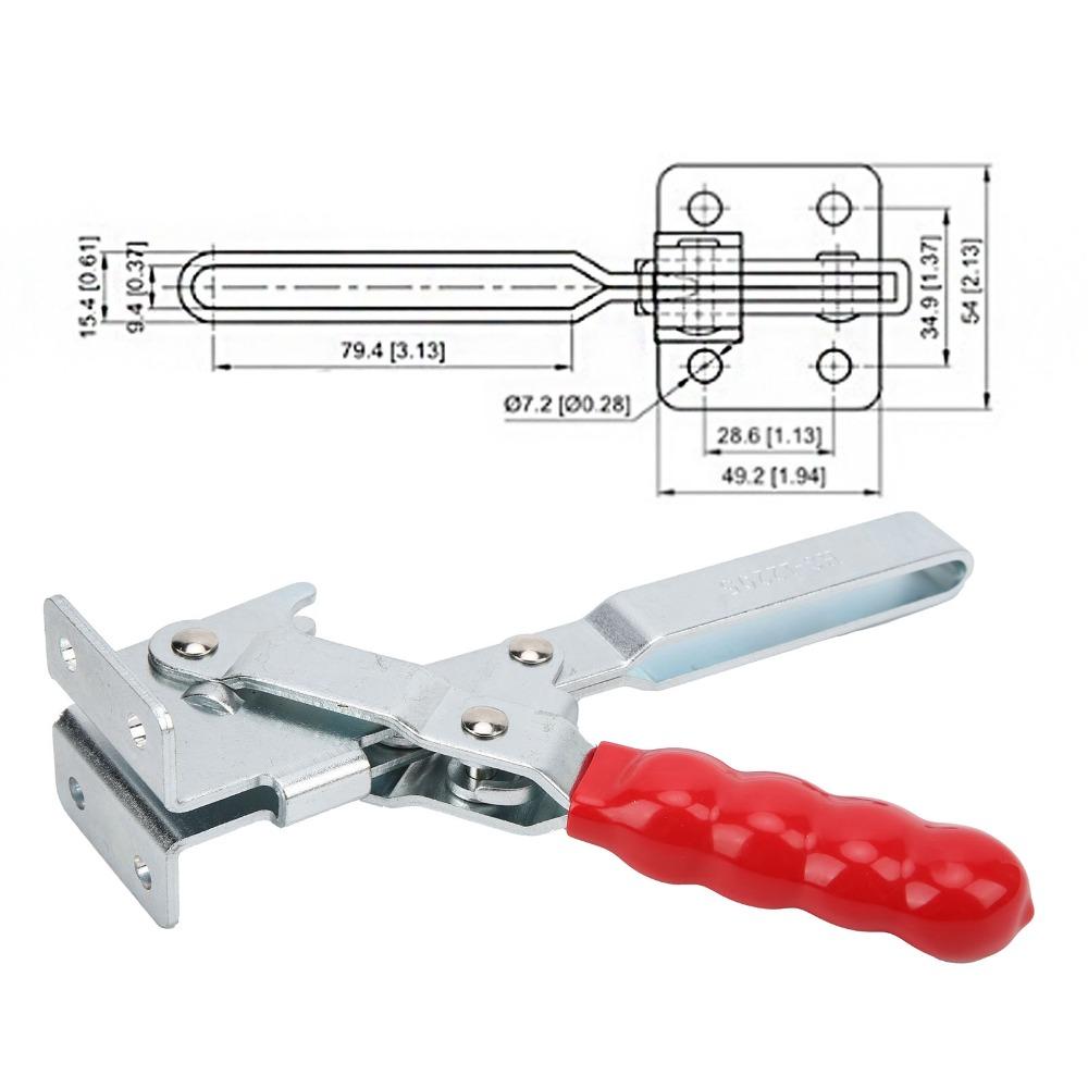 Red Welding Toggle Clamp Latch Style Heavy Duty Hand Clamp Downstroke Fixture Clamp For Welding