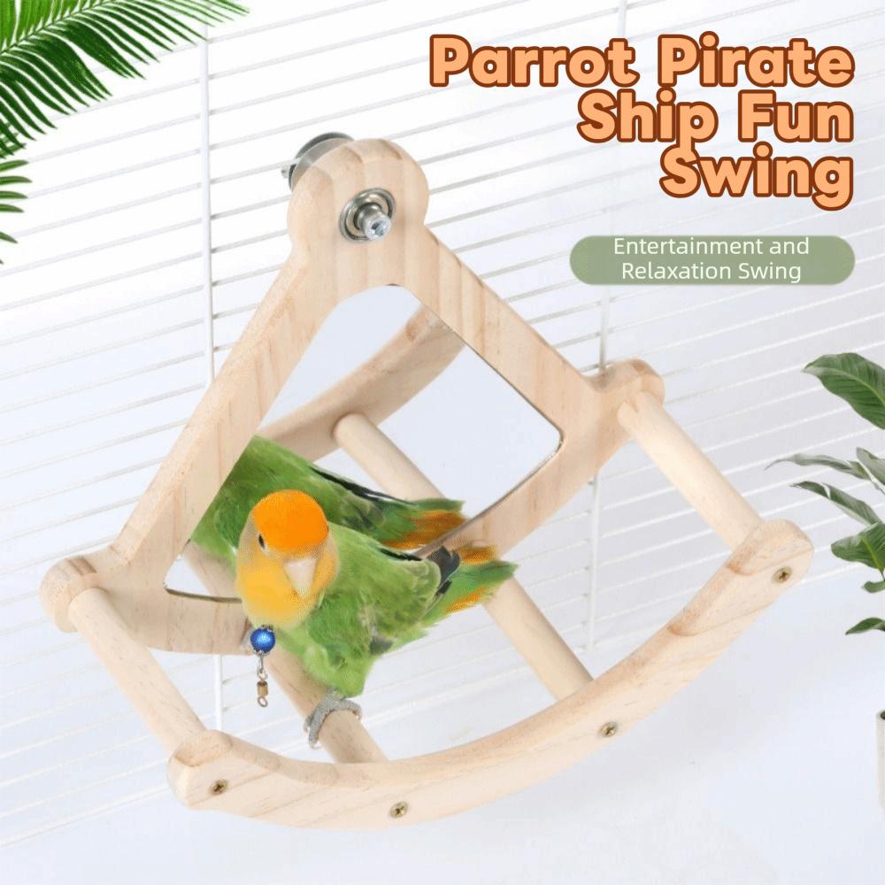 Bite Resistant Rocking Bird Hammock Durable Rocking Perch Stand Parrot Swing Pet Parrot
