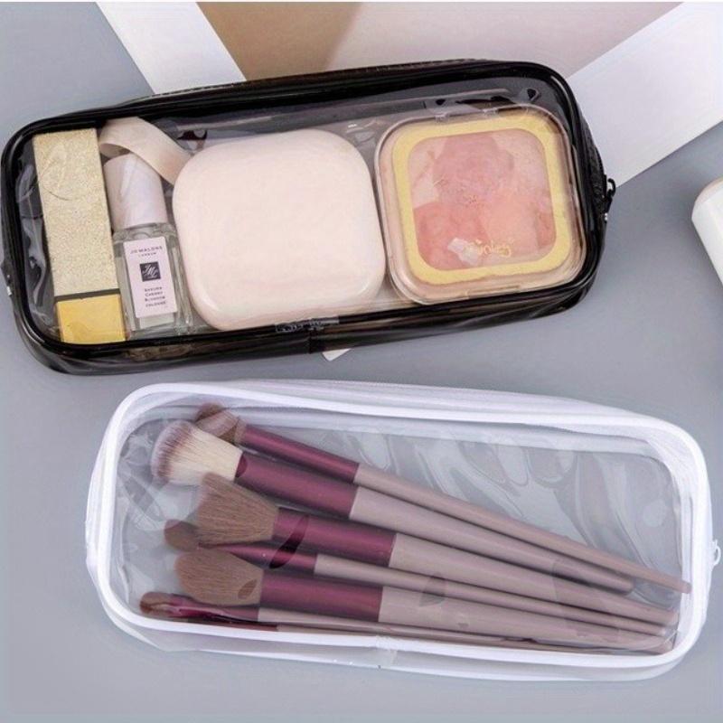 1pc Transparent Pencil Case Large Capacity Pen Box for Girls Cosmetic Bag Stationery Office School Supplies