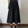 Женская белая длинная юбка Модные карманы Плиссированные юбки до колена Осень 2024 Новые Повседневные Элегантные С высокой талией А-силуэта Женские юбки