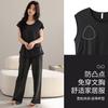 Pajamas with chest pads women's summer 1011 new Lyocell cotton short-sleeved trousers Tencel cotton cool soft loungewear