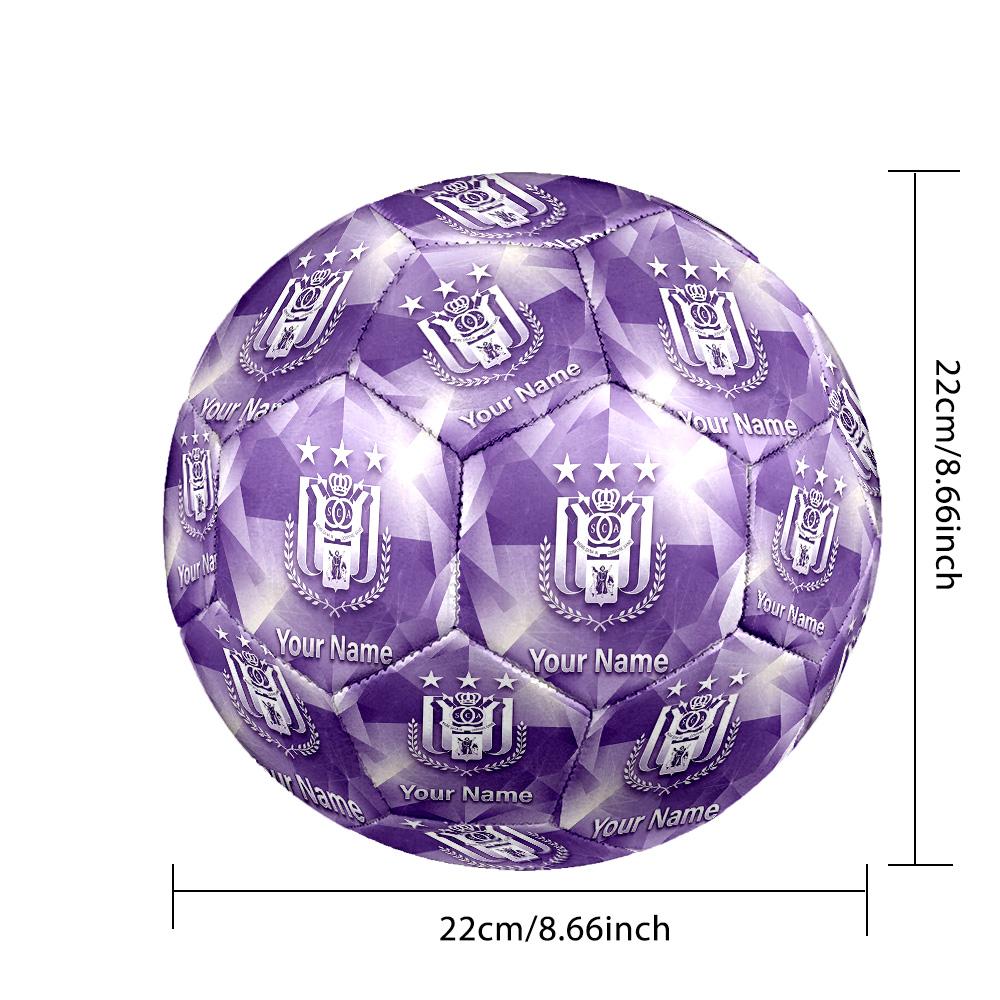 Personalized Size 5 Football Anderlecht FC Pattern Outdoor Game Sports Ball Gift