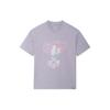 Li-Ning Neon Cartoon Print Loose Short Sleeve T-Shirt Unisex Tops Smoky-Purple AHSSC47-2
