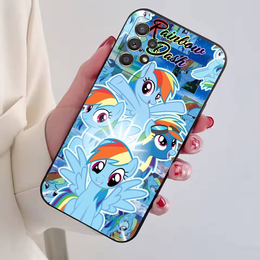Мультяшный чехол для телефона My Little P-Ponys для Samsung S25, S24, S21, S22, S23, S30, Ultra, S20, Plus, Fe, Lite, Note, 10, Черный чехол