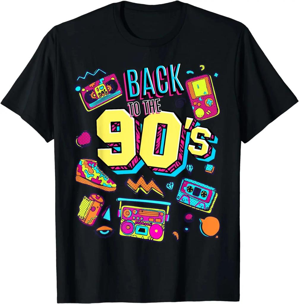 Men and Women Retro Back To 90s Graphic Design Pure Vintage Classical Tshirt Camisas Street Wear Graphic Tshirt Ropa Hombre