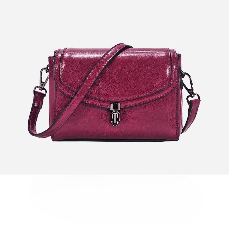 Женская сумка через плечо из вощеной кожи весна/лето, маленькая мини-сумка через плечо, маленькая сумка из натуральной кожи