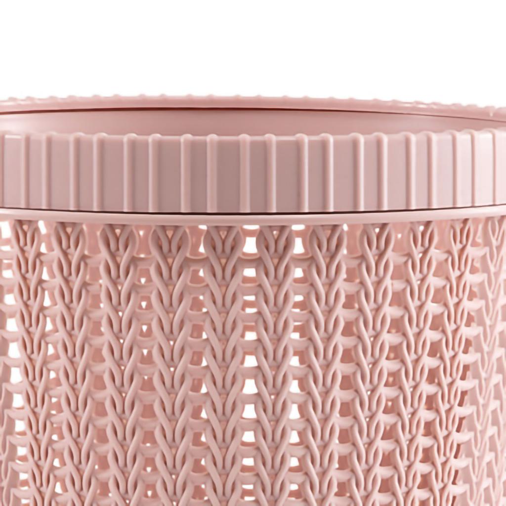 Мусорный бак с мешком для мусора, имитация ротанга, круглый пластиковый мусорный бак, для дома, без крышки, для хранения мусора