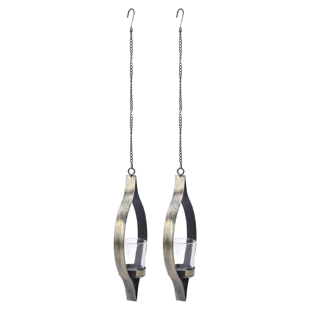 2 шт. Металлический подвесной подсвечник Винтажный декоративный железный настенный подсвечник Подставка для чайной свечи