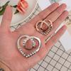 Elegant Women Gift Three-ring Fashion Jewelry Crystal Shawl Clip Scarf Buckle Brooch Scarf Ring