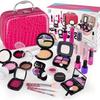 Children'S Simulated Cosmetics Girls Makeup Toys Non-Smearing Storage Handbag Set