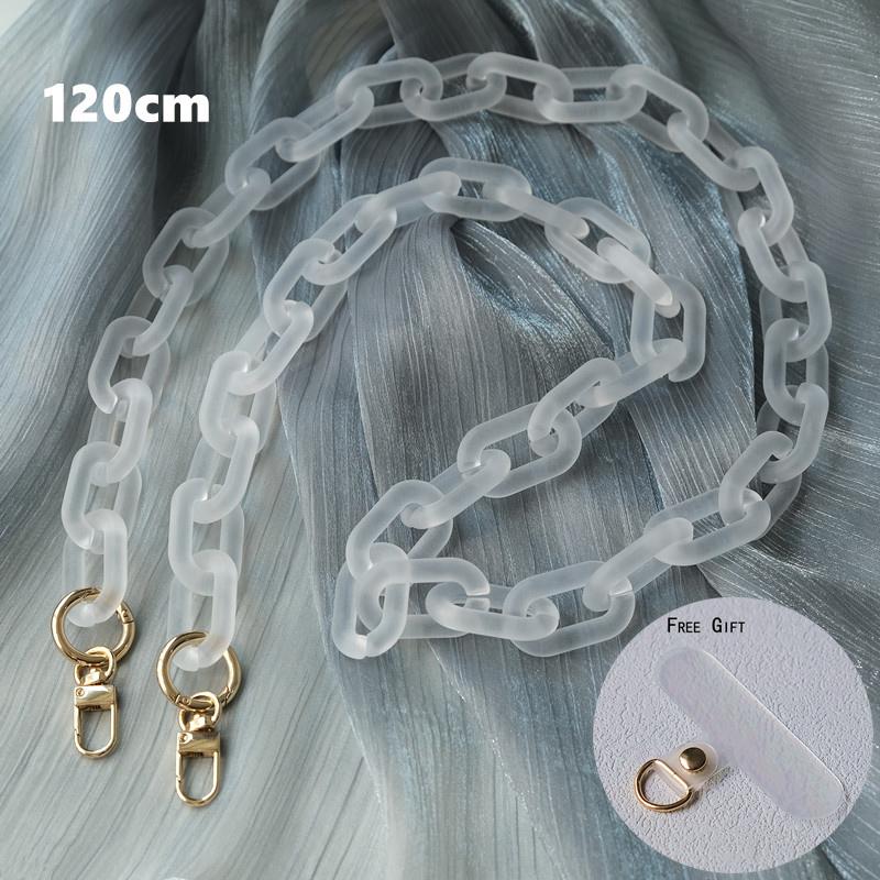 Новый аксессуар для телефона, цепочка со съемными деталями, матовая белая кожа через плечо из смолы, роскошный ремешок, чехол для телефона, цепочки, ярко-неоновая акриловая цепочка на плечо