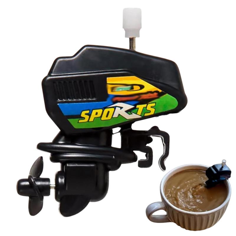 Заводной лодочный мотор Мешалка для кофе Мини Новинка Смеситель для кофе Гаджет для смешивания напитков Моторная лодка Смеситель для кофе Для стаканов и кружек
