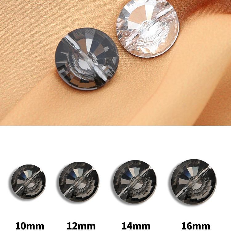 10Pcs Crystal Glass Diamond Buttons High-End Women'S Clothes Top Cardigan Round Button Shirt Sweater Cardigan Small Buttons